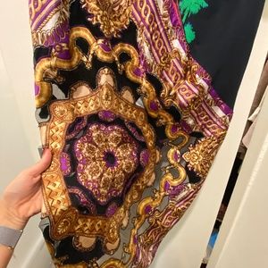 Unique custom-made t-shirt dress with Hermes scarf by Dry Clean Only